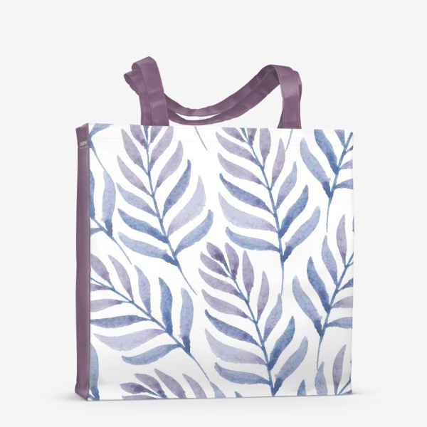 Сумка-шоппер «Фиолетовые  акварельные листья »