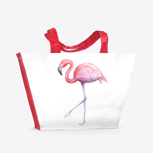 Пляжная сумка &laquo;Розовый фламинго Flamingo&raquo;