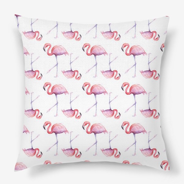 Подушка «Розовый фламинго. Паттерн»