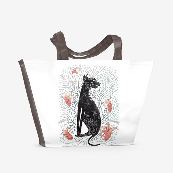 Пляжная сумка «Черный пес»