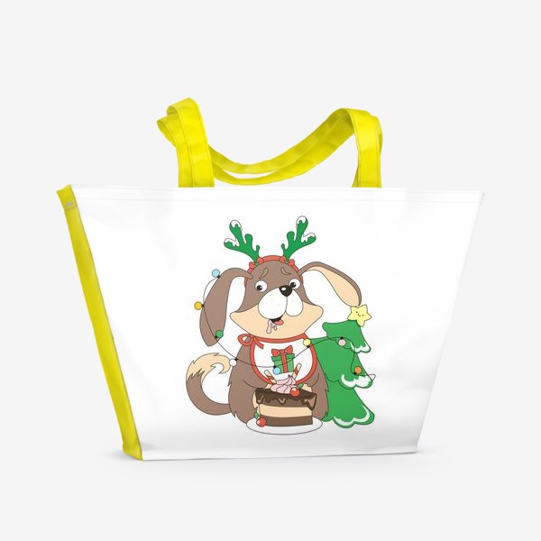 Пляжная сумка «собака праздничная»