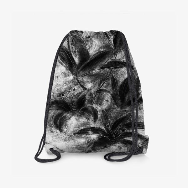 Рюкзак «черно-белые лилии»