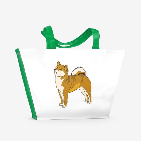 Пляжная сумка «Dog breed of Shiba Inu»