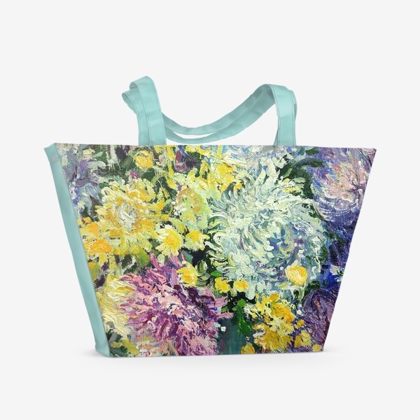Пляжная сумка «Цветочный фейерверк»