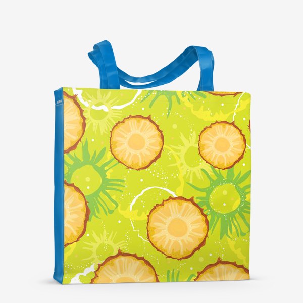 Сумка-шоппер «Абстрактный сочный паттерн из кусочков ананаса»