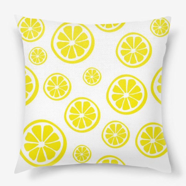 Подушка «Яркий принт с лимонными дольками»