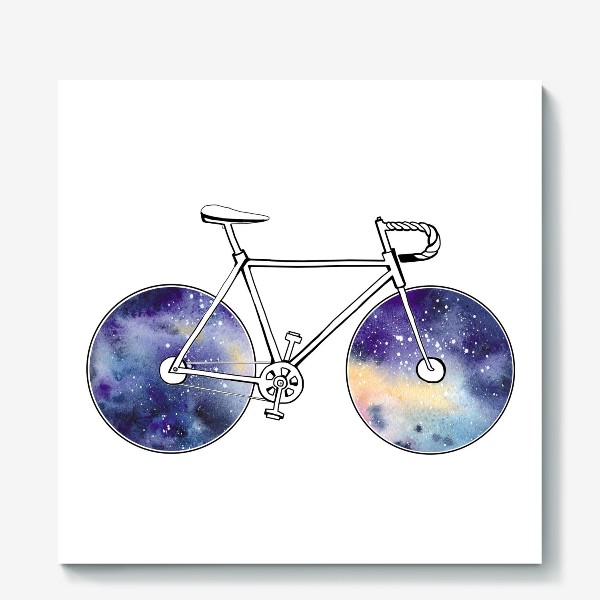 Холст «Космический Велосипед»