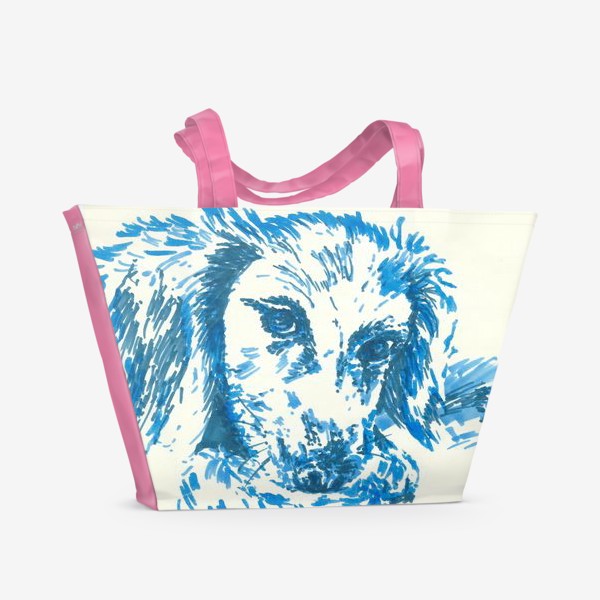 Пляжная сумка «Голубой щенок»