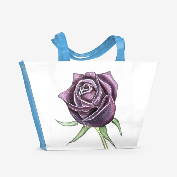 Пляжная сумка «Роза - фрактальный рисунок»