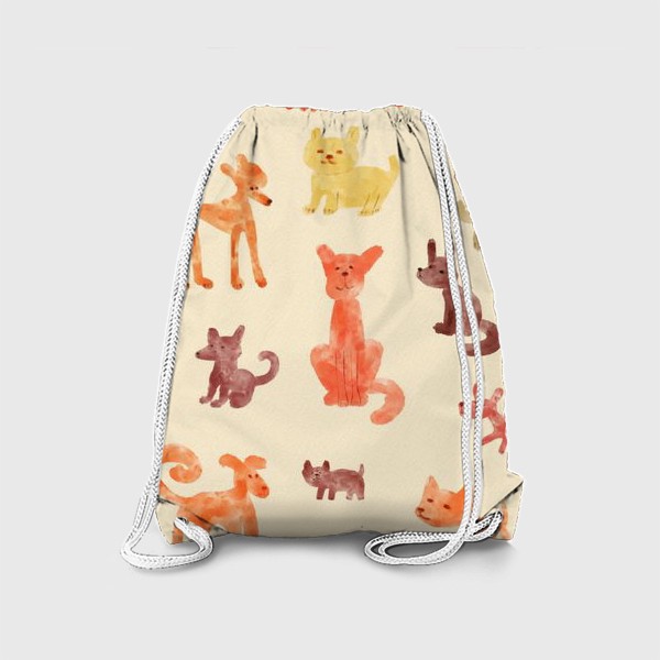 Рюкзак «Веселые акварельные собачки»