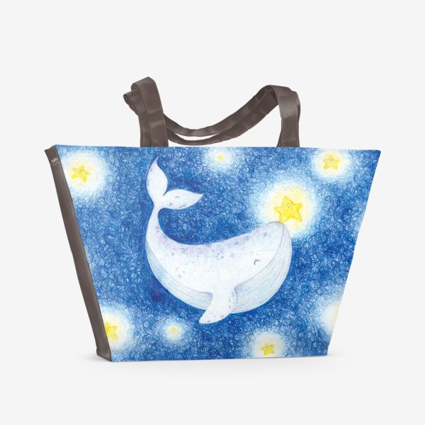 Пляжная сумка «Кит и Звезды»