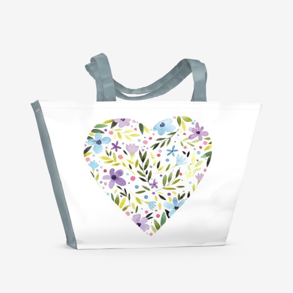 Пляжная сумка «Цветочное Сердце»