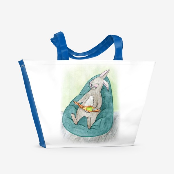 Пляжная сумка «Читающий заяц»