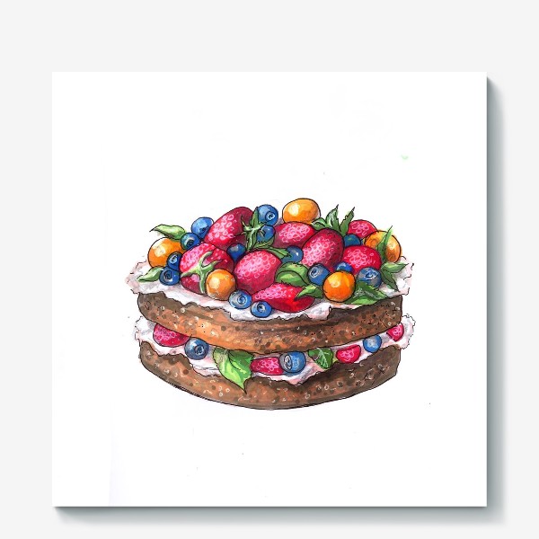 Холст «Пирог с ягодами»