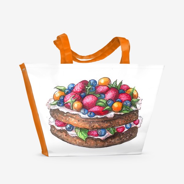 Пляжная сумка «Пирог с ягодами»