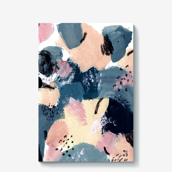 Холст &laquo;Абстракция: оттенки розового и синего/Abstraction in pink and blue shades&raquo;