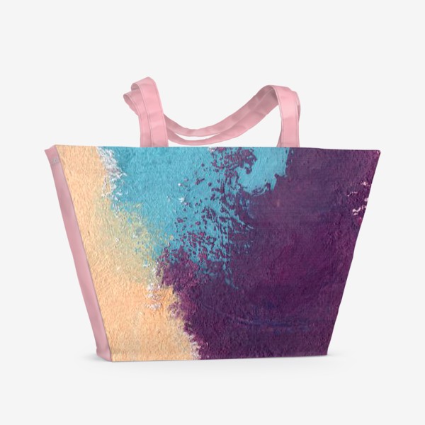 Пляжная сумка «Абстракция из трех цветов/ Purple Abstraction»
