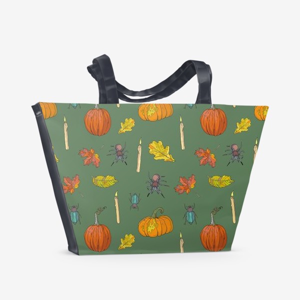 Пляжная сумка «Хэллоуин паттерн»