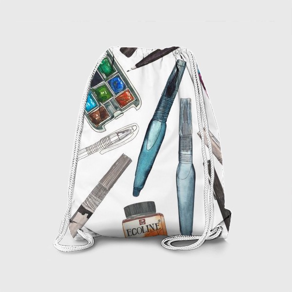 Рюкзак «Акварель, краски, кисти и карандаши»