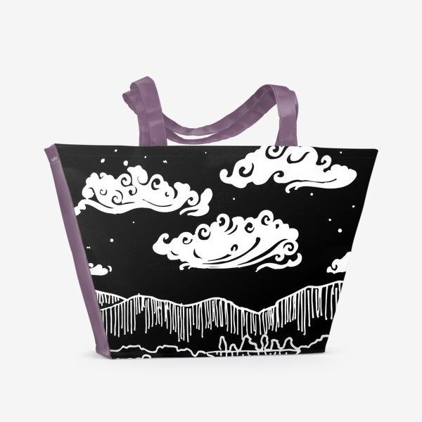 Пляжная сумка «Ночные облака»
