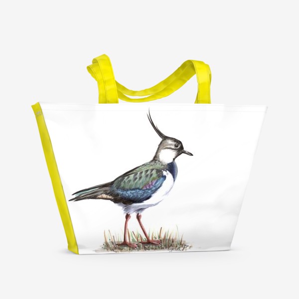 Пляжная сумка «Птица чибис»
