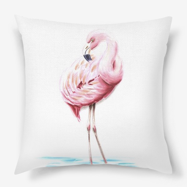 Подушка «Птица розовый фламинго»
