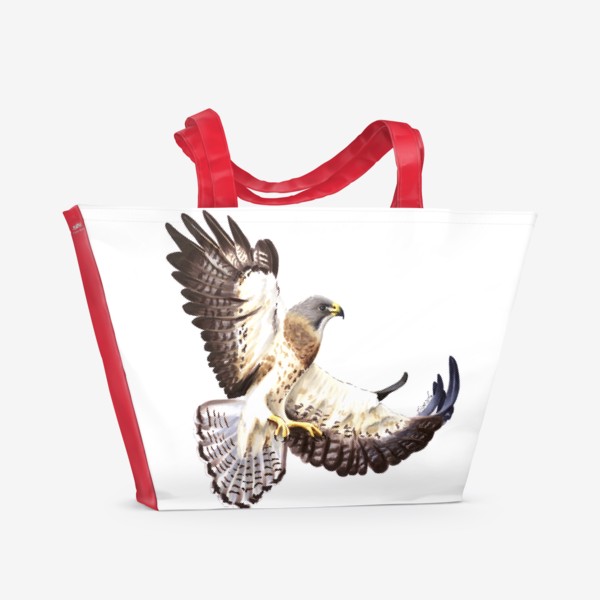 Пляжная сумка «Хищная птица ястреб»