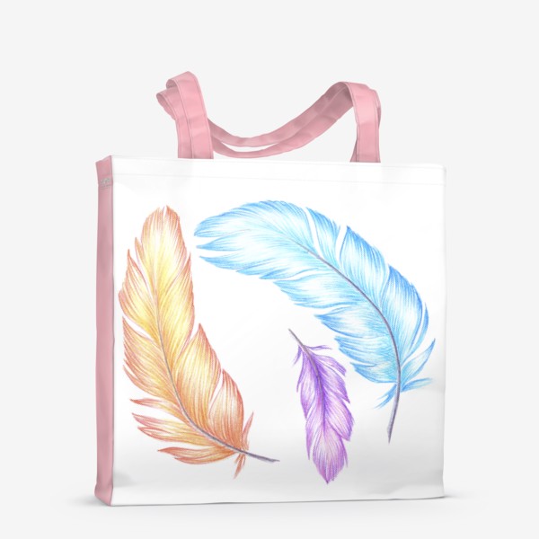 Сумка-шоппер «Разноцветные перья»