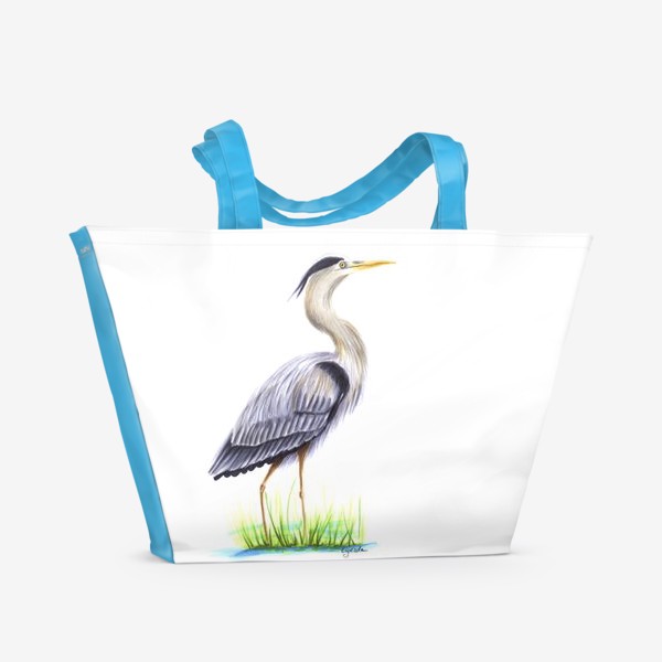 Пляжная сумка «Птица цапля»