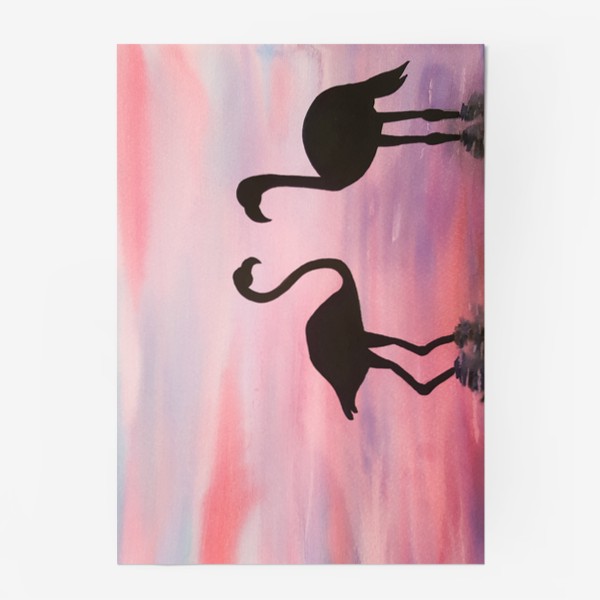 Постер «Розовые фламинго»