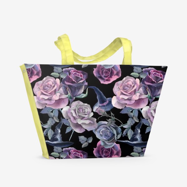 Пляжная сумка «Dark flowers»