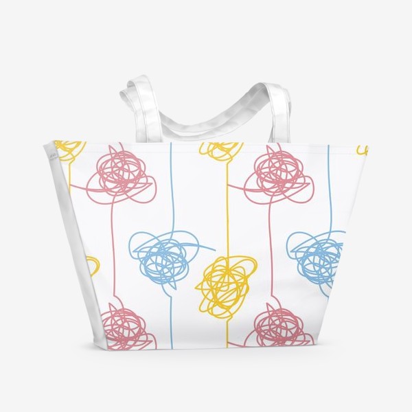 Пляжная сумка «Разноцветные каракули»