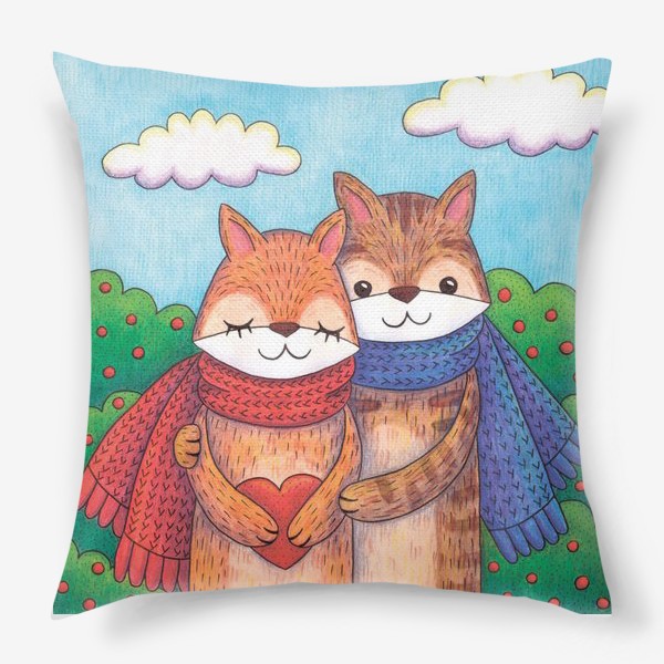 Подушка «Влюбленные коты»