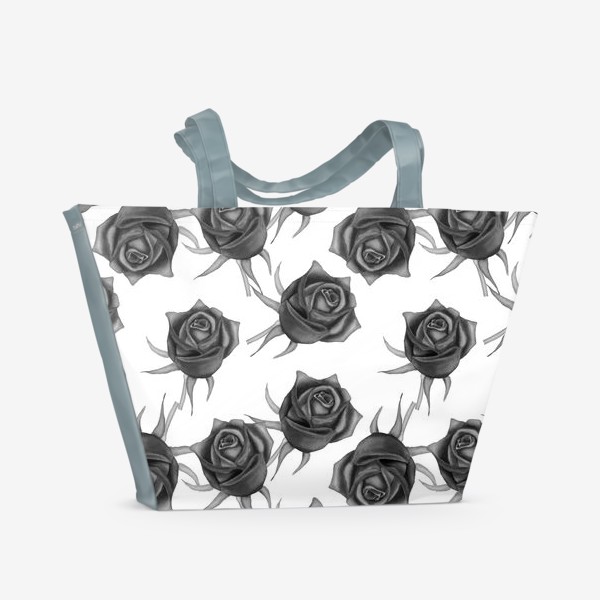 Пляжная сумка «Акварельные розы»