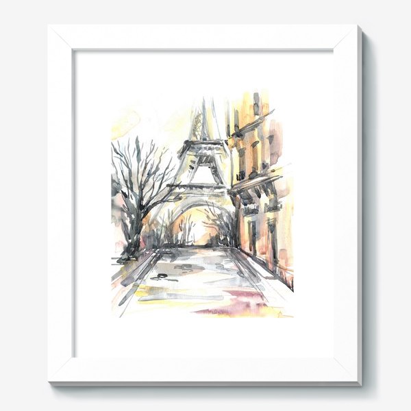 Картина «Улочка с Эйфелевой башней.»