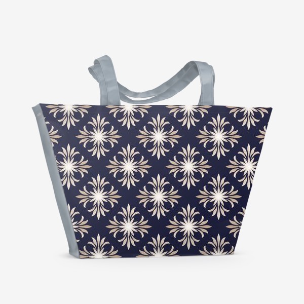 Пляжная сумка «Цветочный паттерн в стиле барокко»