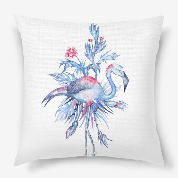 Подушка «Зимний фламинго»