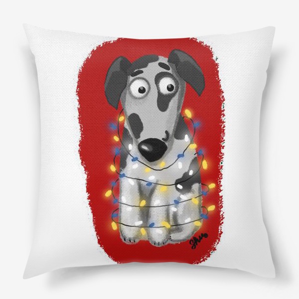 Подушка «Новогодняя собака»
