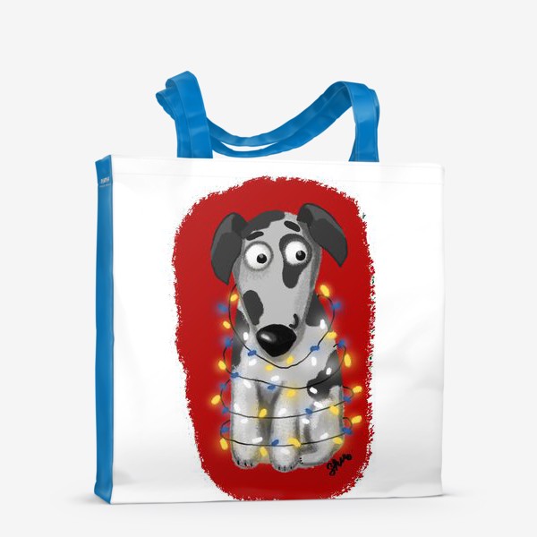 Сумка-шоппер «Новогодняя собака»