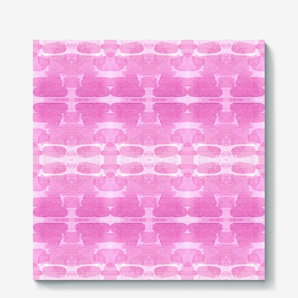 Холст «Розовый абстрактный акварельный узор»