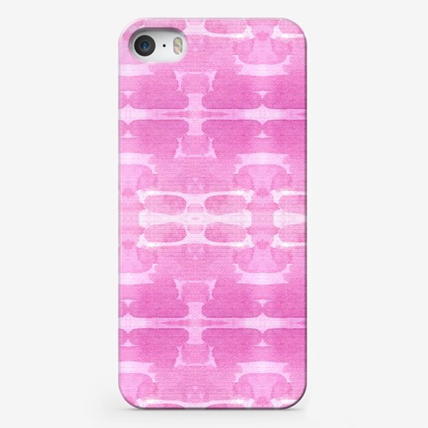 Чехол iPhone «Розовый абстрактный акварельный узор»