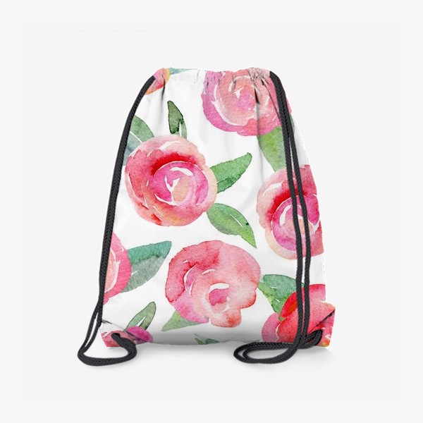 Рюкзак «Акварельный цветочный узор "Розы"»