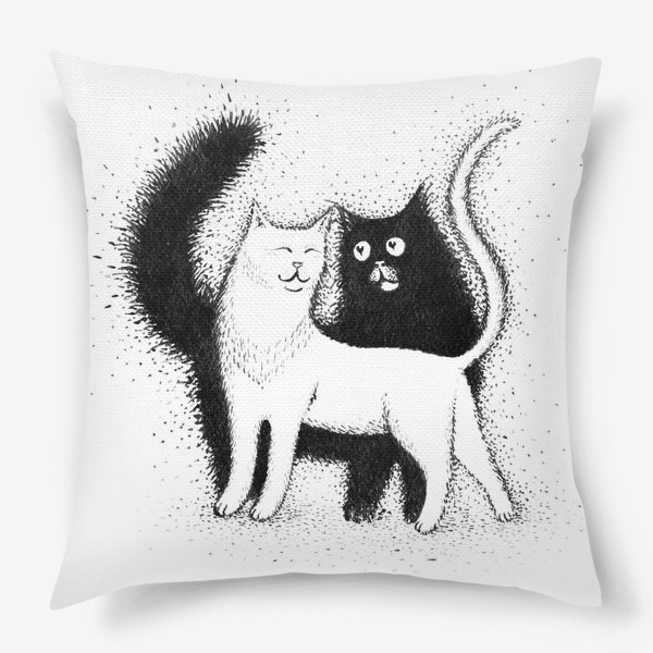 Подушка «влюбленные коты»