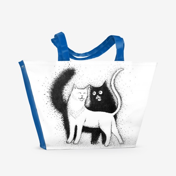 Пляжная сумка &laquo;влюбленные коты&raquo;