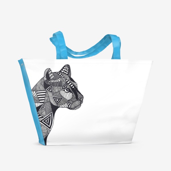 Пляжная сумка «Пантера. графика»