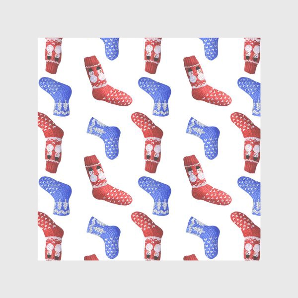 Скатерть «Новогодние вязаные носочки»