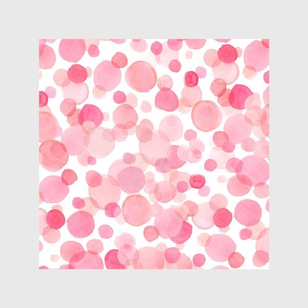 Шторы «Розовые акварельные круги»