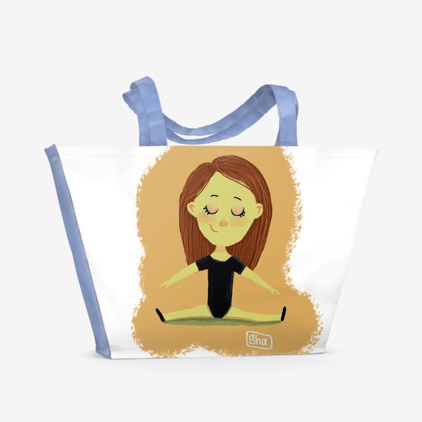 Пляжная сумка «Девочка гимнастка»
