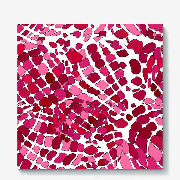 Холст «Розовый абстрактный узор»