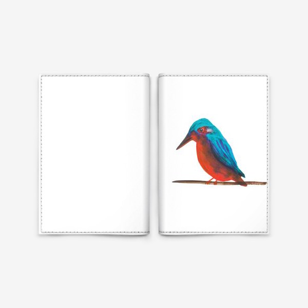 Обложка для паспорта «Птица Зимародок»